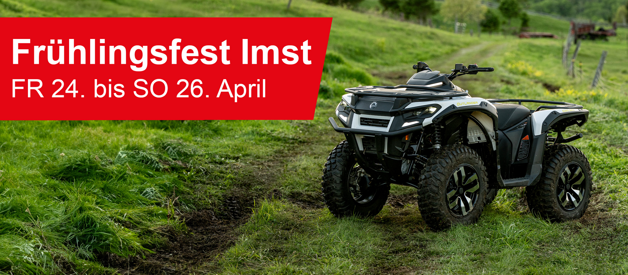 Can-Am Fahrzeug auf auf grüner Wiese